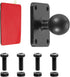 iBOLT 25mm / 1 inch Metal AMPS Adapter Plate for Dual Ball Socket Mounting Arms