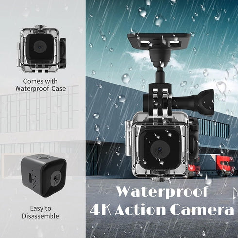 Yoidesu Dragon Touch 4K Action Camera, 20MP, Underwater Waterproof Sports Cam with Accessories Kit