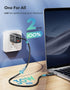 THREEKEY 33W Dual USB C Charger, Fast Charging Power Adapter for iPhone 12-16, iPad Pro, MacBook, Samsung, Black