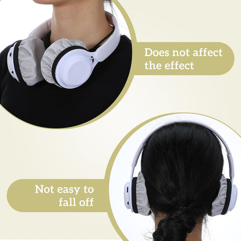 Bremorou 2 Headset Headset 3.5" 4.3" Headphone Covers for Ears Pairs Washable Stretchable Earpad Cloth Cover Protectors