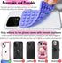 Silicone Suction Cup Phone Case Mount 2 Pack, Double Sided Non Slip Phone Accessories for CellPhone, Hands-Free Strong