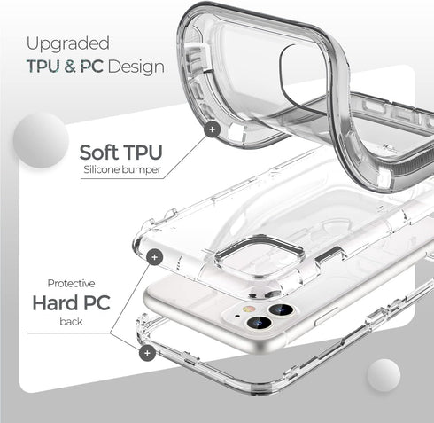 Shop ORIbox Heavy Duty Shockproof Clear Case for iPhone 11 - Anti-Fall Protection, Durable Design.