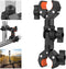 Double Clamp Mount Bracket Magic Arm with 1/4" Screw, Double Camera Clamp for Umbrella, Light Stand, Bike, Photography