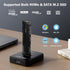 M.2 NVMe & SATA to USB C Docking Station - Adapter for M.2 SSDs, Size 2280 2260 2242 2230