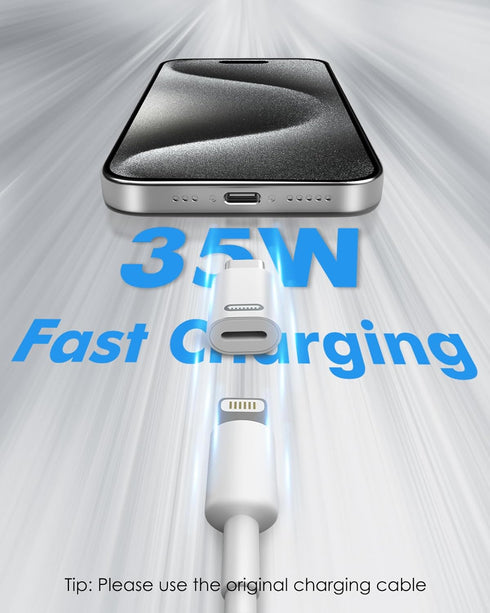 MoKo Lightning Female to USB C Male Adapter, 2 Pack USB-C to Lightning Adapter for iPhone 15/15 Pro/Air, Support Fast