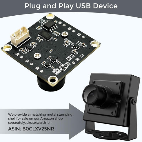 innomaker 1080P USB2.0 130 UVC Camera, Wide Angle Camera, Plug & Play for PC, Raspberry Pi, Jetson Nano and SBCs.