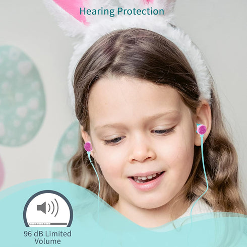 Cute Donut Earbuds for Kids, Wired Earbud & in-Ear Headphones with Microphone and Lovely Storage Case for School Girls