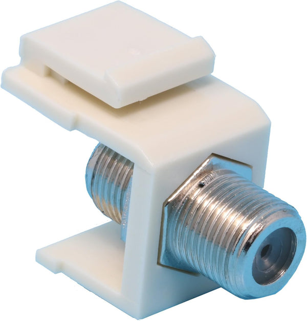 RiteAV Coax Cable F Type Keystone Jack Coupler Connector Female to Female - Ivory