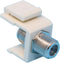 RiteAV Coax Cable F Type Keystone Jack Coupler Connector Female to Female - Ivory