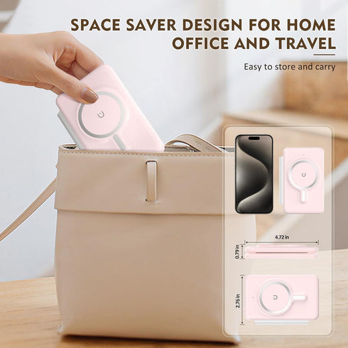Wireless Charger for iPhone, 3 in 1 Charging Station for Apple Devices, Foldable Magnetic Charging Pad for iPhone