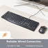 X9 Performance Wired Keyboard - Ultra Slim Full Size Ergonomic Computer Keyboard, Basic USB Keyboard for PC Desktop,