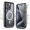 iPhone 15 Pro Max Case Waterproof - IP68 Case with Kickstand, Impact Resistant TPU + PC, Suitable for Diving, Swimming,