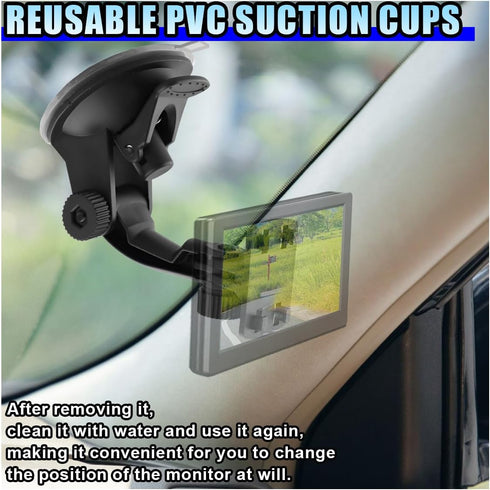 DUSCOKE 4.3"/5" (1PC) Windshield Mount for Backup Camera Display Monitor - Rear View Camera Screen Mounting Bracket