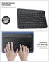 MoKo Universal Tablet Case with Keyboard for 9" - 11" Tablets, Removable Wireless Bluetooth Keyboard, Dark Blue