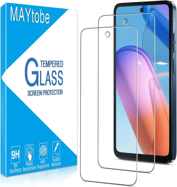 MAYtobe (2-Pack) Screen Protector for Motorola Moto G Play (2024), Tempered Glass, No Bubbles, Anti Scratch