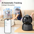 GOLSPARK 2K Indoor Security Camera for Home, 360 Pet Camera with Night Vision, Motion Tracking, Two-Way Audio, Black