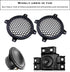 SING F LTD 4 Inch Black Circle Car Speaker Grill Cover - Pack of 4, Plastic Mesh Protective Case for Subwoofer