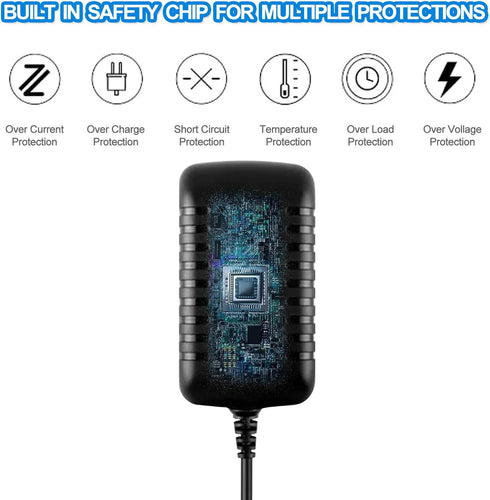 12V 2A Power Supply, Universal Adapter with 8 Selectable Plugs for LED Power Supply, CCTV Camera, BT Speaker, Router