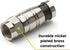 trueCABLE Universal Easy Fit RG6 & RG6Q Compression F-Connector for Dual Shield (DS) Tri-Shield and Quad Shield (QS) Coaxial Cable, 10 Pieces