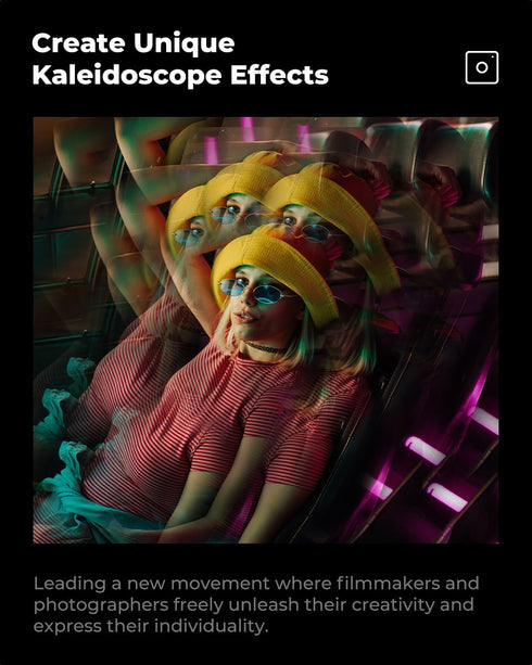 K&F CONCEPT 58mm Kaleidoscope Filter, Special Effects Filter Prism Crystal Glass with Multi Refraction Subjects
