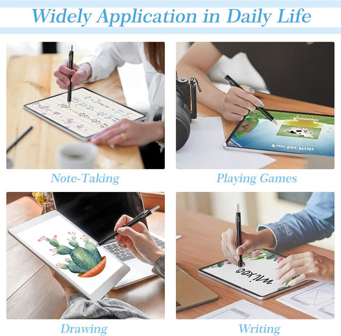 Mixoo Retractable Stylus for Touch Screens, High Sensitivity, 3 Replaceable Disc Tips for iPad, iPhone, All Capacitive