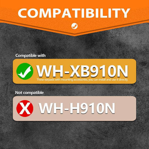 WH-XB910N Ear Pads - TRANSTEK Replacement Ear Cushion Compatible with WH-XB910N XB910 N Headphones (Grey Fabric)