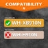WH-XB910N Ear Pads - TRANSTEK Replacement Ear Cushion Compatible with WH-XB910N XB910 N Headphones (Grey Fabric)