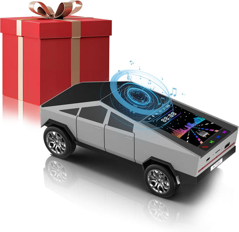 AONOX Cybertruck Bluetooth Speaker for Car, Mini Wireless Speaker with LED Lights, FM