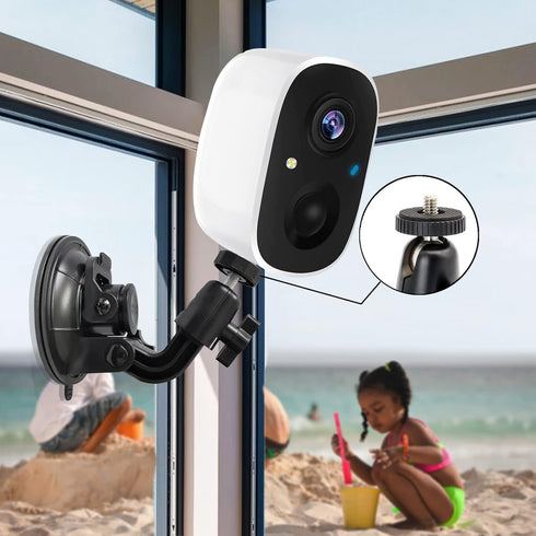 WiTi Suction Cup Mount with Universal Screw Adapter, Compatible with New Outdoor/Blink XT2 and Indoor Camera (Black)