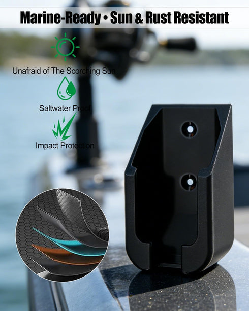 HKJWUN Remote Holder Fits for Minn-Kota Advanced GPS Trolley Motor Remote, Reinforced PETG Marine-Grade Mount, Secure