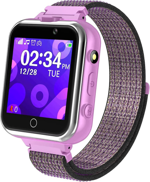 PTHTECHUS Kids Smart Watch for Boys Girls Age 4-12, 24 Puzzle Games, 2 HD Cameras, MP3 Music Player, Educational Toys