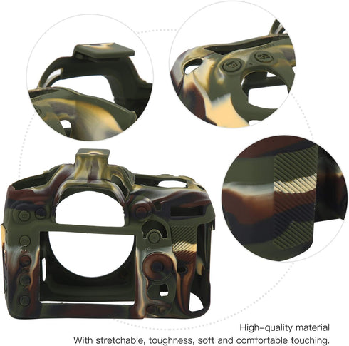 Nikon D7000 Protective Case Skin Covers, Silicone Shell for Nikon D7000 Camera Accessories, Black (Camouflage)