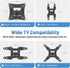 Full Motion TV Wall Mount with Swivel, Extension, and Tilt for 13-42 inch LED LCD TVs, Holds up to 44 lbs