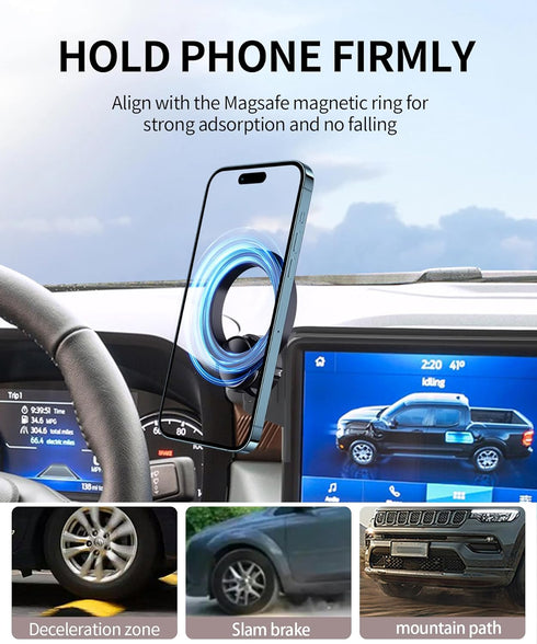 MaserWeller 2022-2024 8-Inch 360 Car Phone Holder for Ford Maverick Accessories Screen Fixed Clip, Rotation Phone Mount