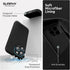 SURPHY iPhone 15 Pro Case (6.1", 2023) - Black Liquid Silicone, MagSafe Compatible + 2 Pack Screen Protectors.