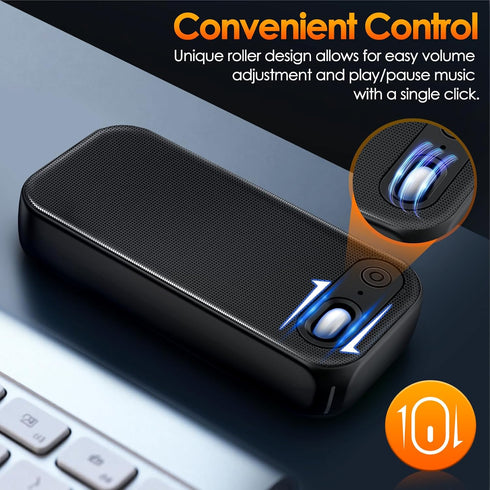 VkingMoR USB-A/USB-C Computer Speakers for PC Desktop, Wired Portable Mini Sound-bar for Monitor with Stereo Sound