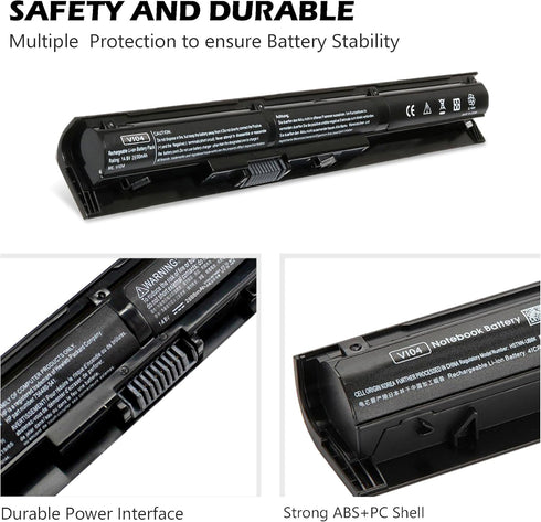 756743-001 VI04 V104 Laptop Battery for HP Pavilion 15-P 17-F Series, 14.8V 2600mAh 4Cell