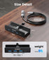 ORICO USB Hub 3.0, Clamp USB Hub with Extra Power Supply Port, 4-Port USB Adapter for Monitors, Desks