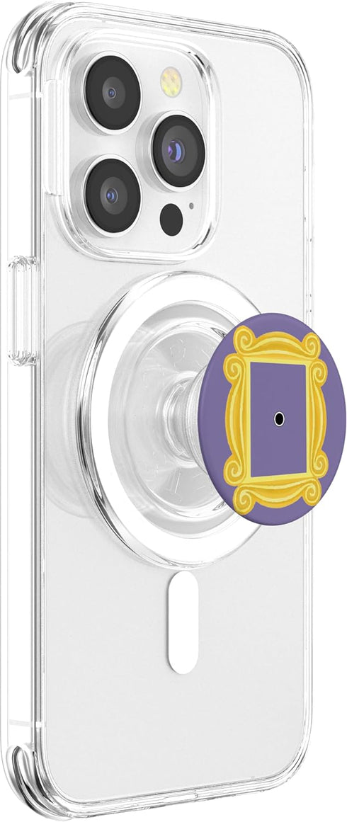 PopSockets PopGrip for MagSafe - Purple Door Yellow Frame Peephole Vintage Fun Gift