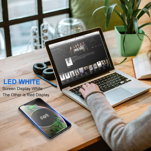 i.VALUX Charger,15W Grommet 17/Air/16/15/14/13/12/11/11 Pro/8/Xs S22/S21 Embed in Desk Wireless Fast Charging Pad Phone