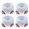 4 Pack 60 Feet BNC Video Power Cable,BNC Extension Wire Video Security