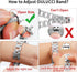 OULUCCI Stainless Steel Band for Apple Watch 38mm 40mm 41mm 42mm 44mm 45mm 46mm 49mm, Women D-Shape Sport Strap