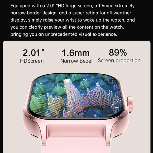Smart Watch for Women Men, 2.01" IP67 Waterproof, Fitness Watch with Heart Rate Sleep Monitor, Steps Calories Counter