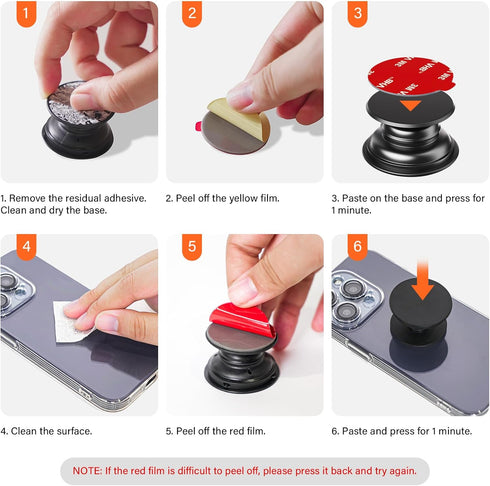 APPS2Car 10 Pack 3M Double Sided Adhesive Pads for Socket Mount Base Circle Adhesive Replacement VHB Sticky Tape for