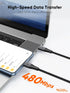 CableCreation 0.8FT Short USB C to USB C Cable 60W, Double-Braided, Compatible with iPhone 15, Galaxy S23, MacBook.