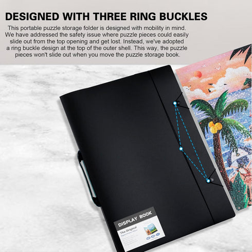ZFCLXX 18"x24" 500-Pieces Large Art Portfolio Heavy Duty Binder with Plastic Sleeves, Portfolio Folder with Protectors