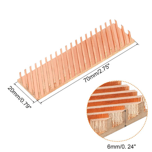 MECCANIXITY Copper Heatsink 70x20x6mm with Thermal Pad and Rubber Ring for M.2 SSD Module, PC, Laptop Cooler 1 Set