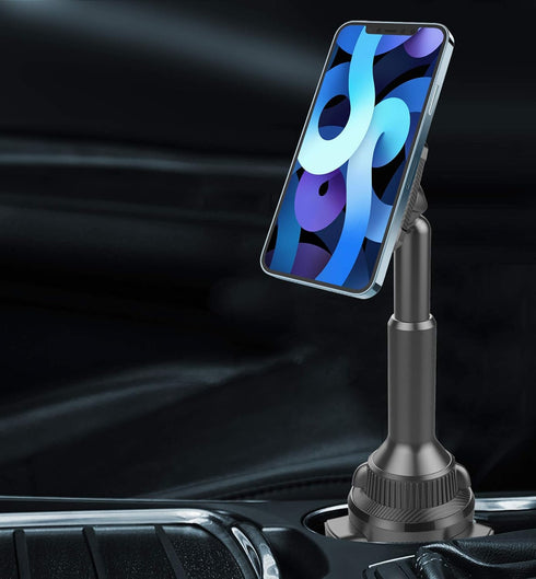 OQTIQ Magnetic Phone Mount, Universal Cup Holder Compatible with iPhone Samsung Galaxy LG, Extra Strong with 6 Magnets