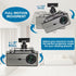 Projector Mount, Universal Ceiling Wall Mount with 25.5-inch Expansion Arm, Height Adjustable for Home and Office