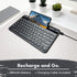 Macally Small Bluetooth Keyboard for iPhone, iPad, and Tablet - Multi Device Compatibility, 78 Key Wireless Keyboard